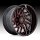 Fuel Hurricane D808 Gloss Black Milled Red Tint Custom Truck Wheels